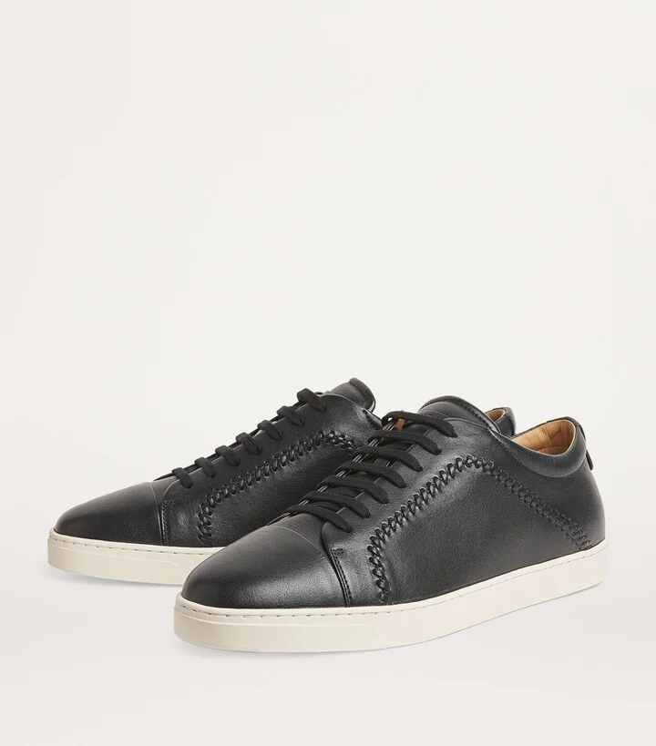 Giorgio Armani Leather Low-Top Sneakers - Image 3