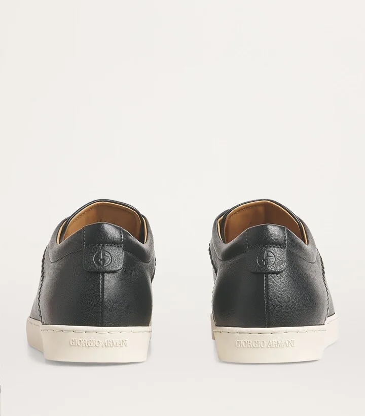 Giorgio Armani Leather Low-Top Sneakers - Image 4