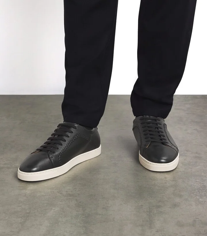 Giorgio Armani Leather Low-Top Sneakers - Image 6