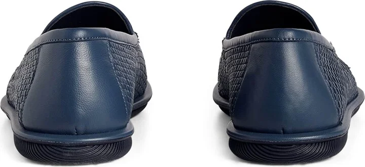 Giorgio Armani Leather Woven Loafers - Image 3