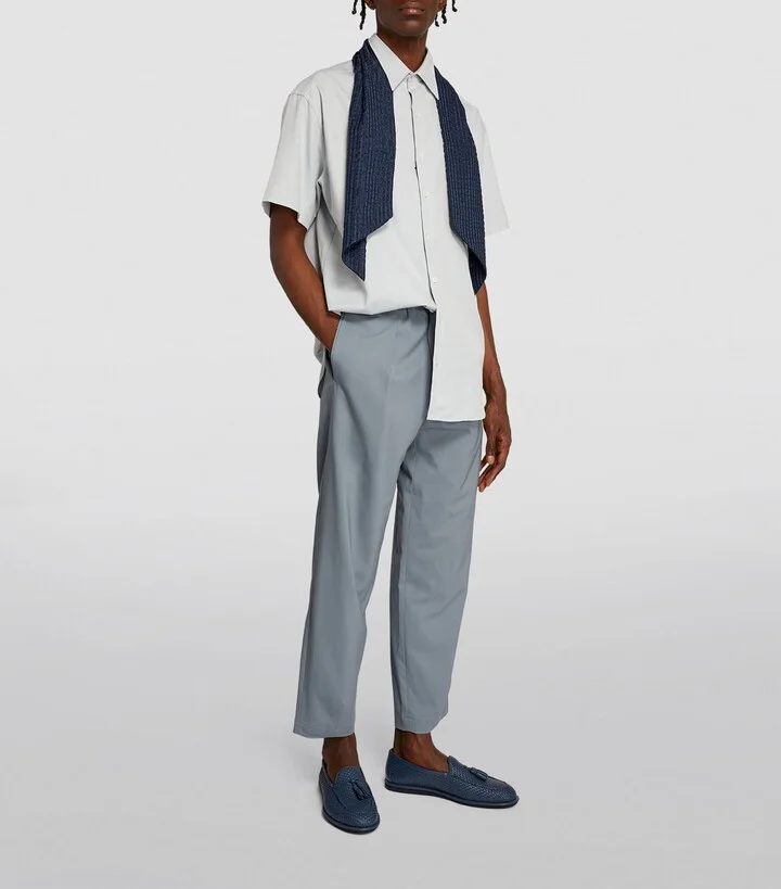 Giorgio Armani Leather Woven Loafers - Image 5