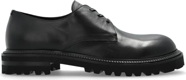 Giorgio Armani Logo Embossed Lace-Up Shoes