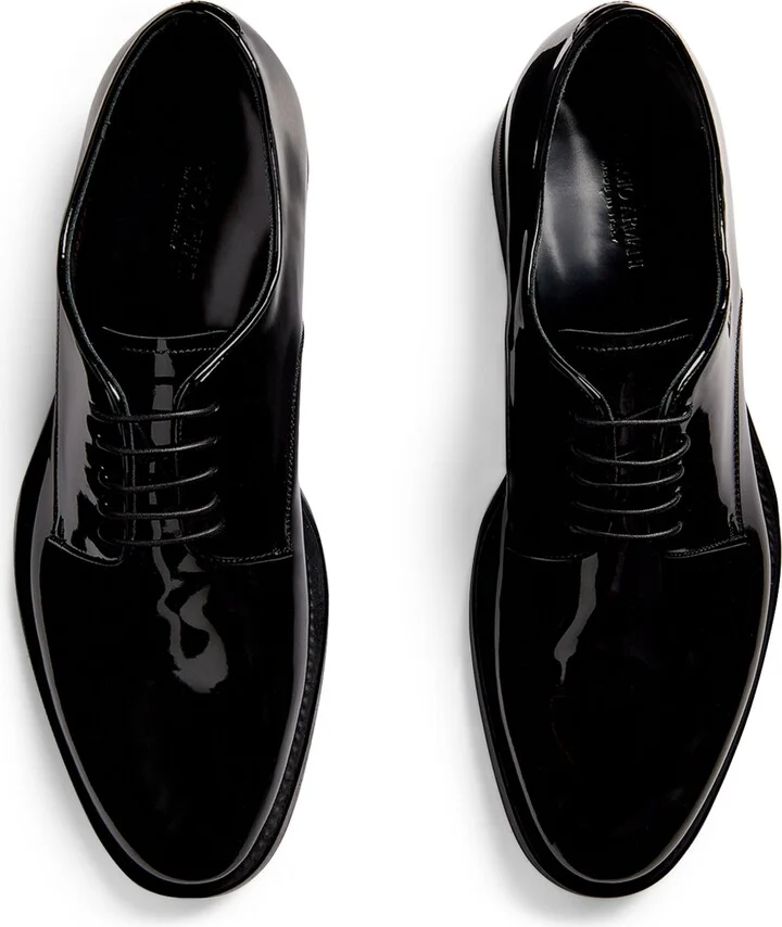 Giorgio Armani Patent Leather Derby Shoes - Image 2