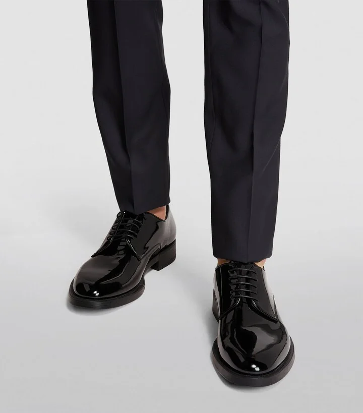 Giorgio Armani Patent Leather Derby Shoes - Image 5