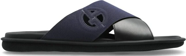 Giorgio Armani Signature Slide Sandals