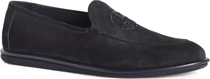 Giorgio Armani Suede Logo Loafers - Image 4