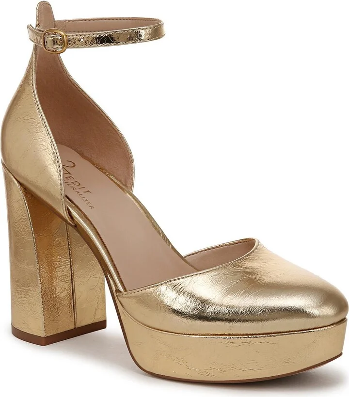 Giovanna Womens Leather Pumps Platform Heels