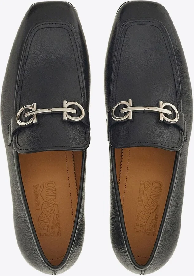 Giove Gancini Leather Loafers - Image 2