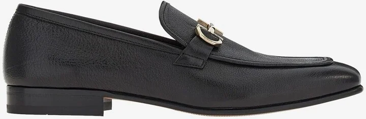 Giove Gancini Leather Loafers