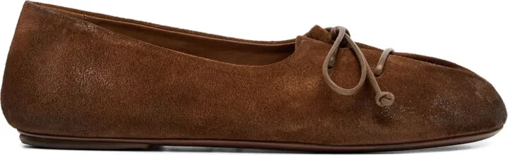 Girella lace-up suede ballet flats