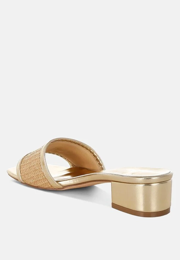 Gisella Raffia Slip On Sandals - Image 3