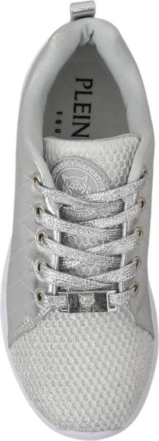 Gisella Silver Polyester Sneakers Women's Shoes - Image 3