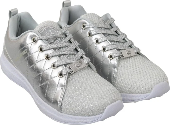 Gisella Silver Polyester Sneakers Women's Shoes - Image 5