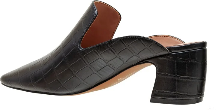 Giselle Croc Embossed Mule - Image 2