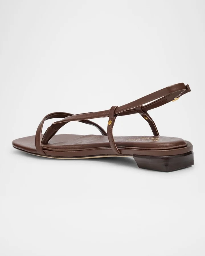 Giselle Leather Thong Slingback Sandals - Image 4