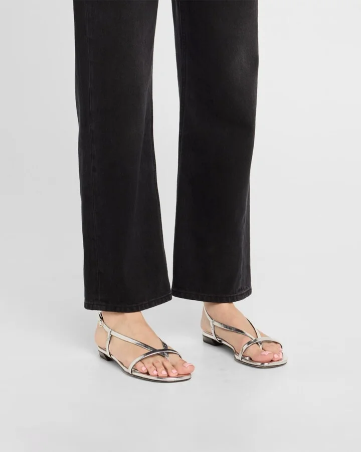 Giselle Leather Thong Slingback Sandals - Image 6