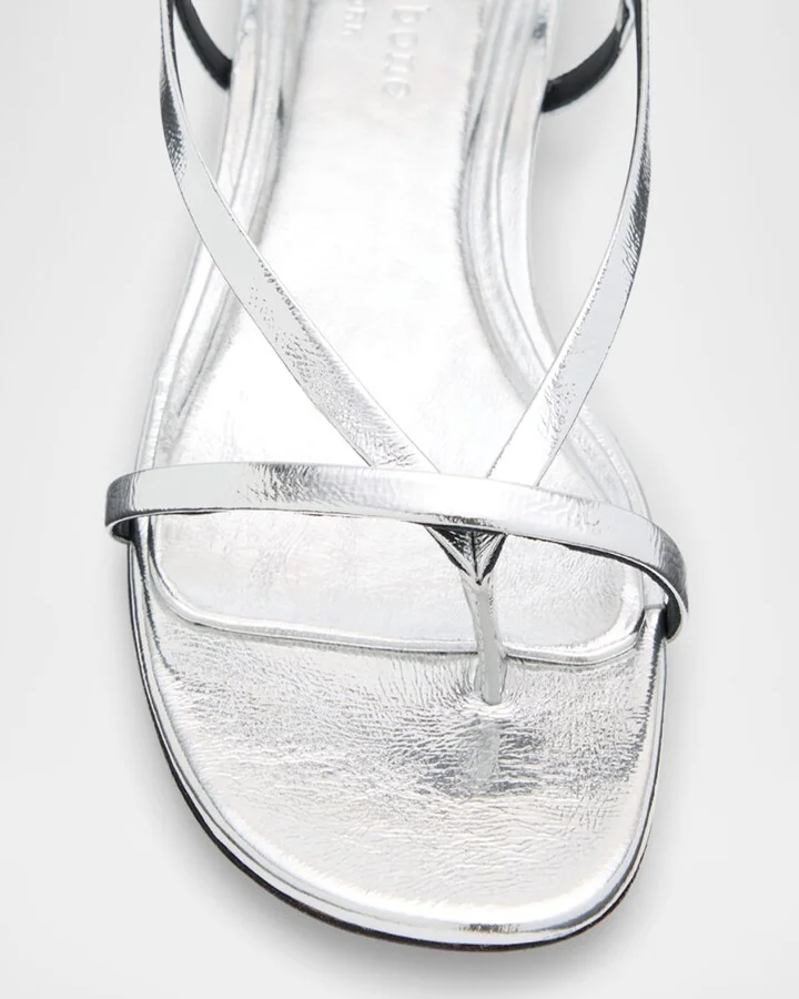 Giselle Leather Thong Slingback Sandals - Image 11