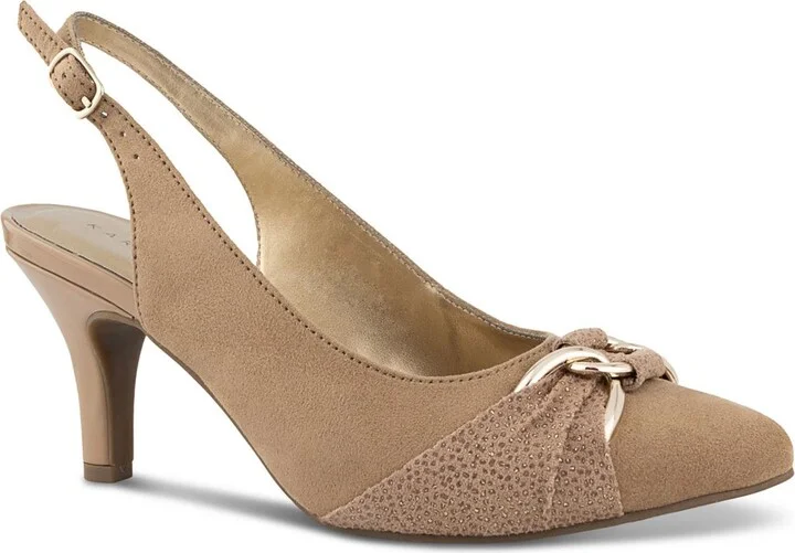 Gisellee Womens Chain Slingback Heels