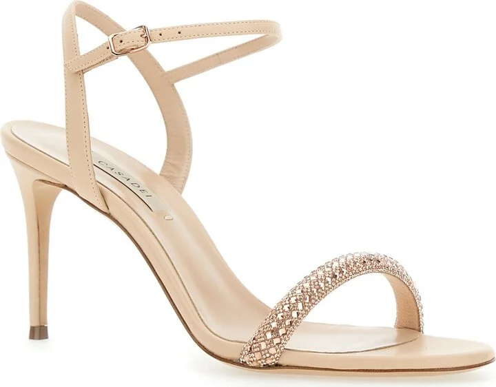 'giulia Stratosphere Minorca' Pink Slingback Sandals With Crystal Embellishments In Leather Woman - Image 2