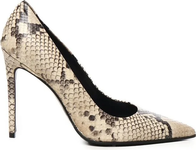 Giuliano Galiano Embossed Pointed-Toe Pumps