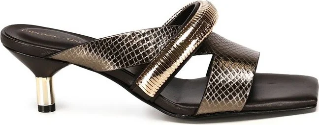 Giuliano Galiano Square-Toe Heeled Sandals