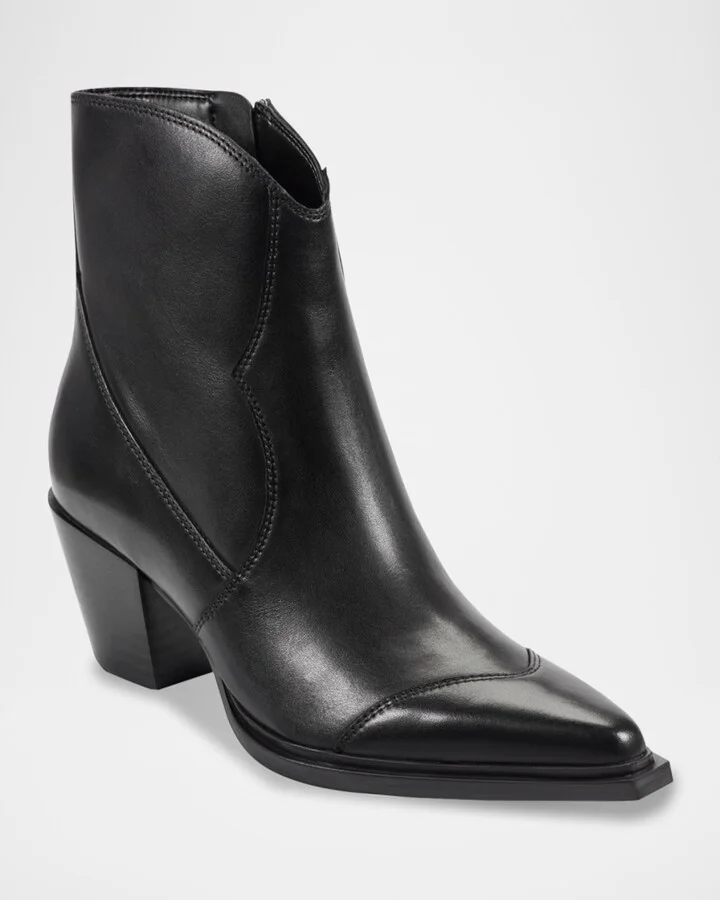 Giulie Leather Western Booties - Image 2