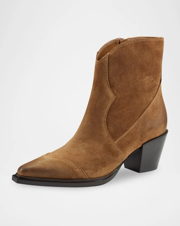 Giulie Leather Western Booties - Image 7