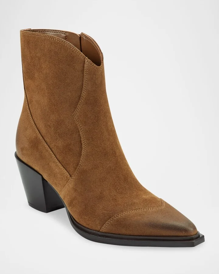 Giulie Leather Western Booties - Image 9