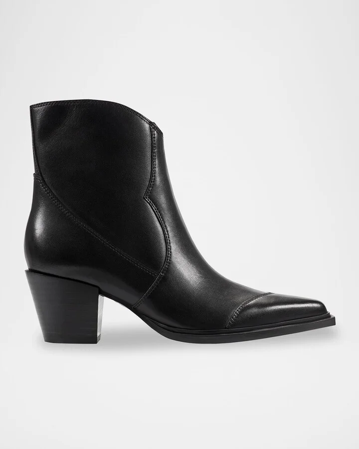 Giulie Leather Western Booties