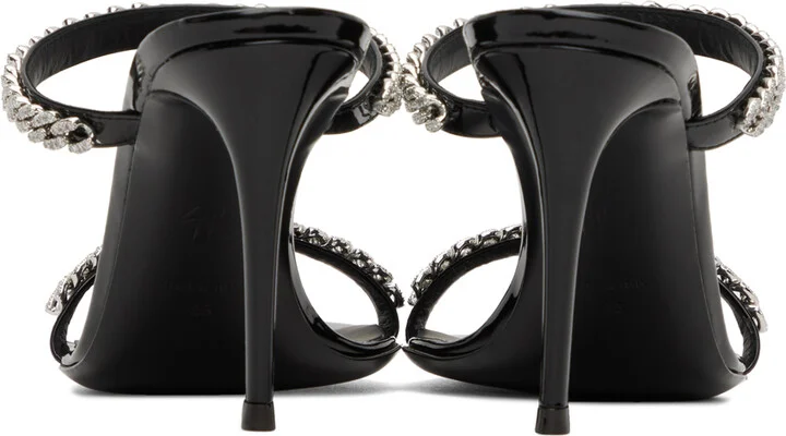 Giuseppe Zanotti Black Intriigo String 90 Heeled Sandals - Image 2