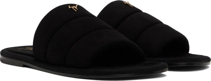 Giuseppe Zanotti Black Suede Harmande Sandals - Image 4