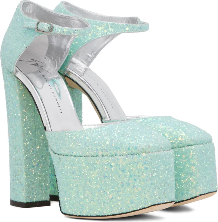 Giuseppe Zanotti Blue Bebe Heels - Image 4