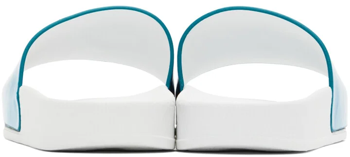 Giuseppe Zanotti Blue & White New Laburela Pool Slides - Image 2