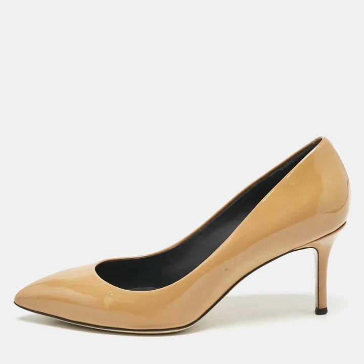Giuseppe Zanotti Brown Patent Leather Lucrezia Pumps Size 37