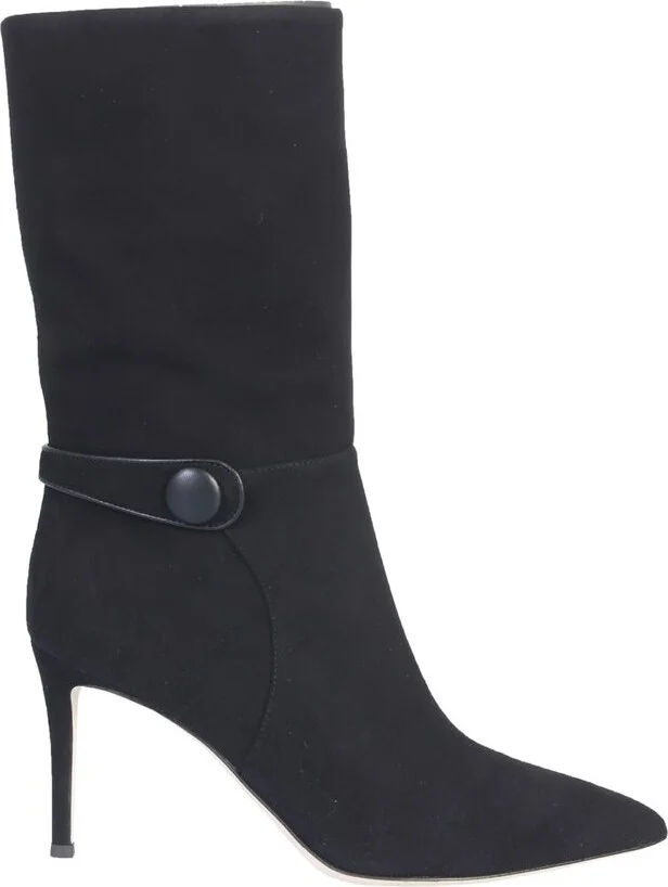 Giuseppe Zanotti Button-Detaied Pointed Toe Boots