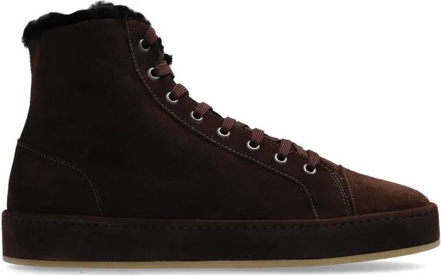Giuseppe Zanotti City Round Toe Lace-Up Sneakers