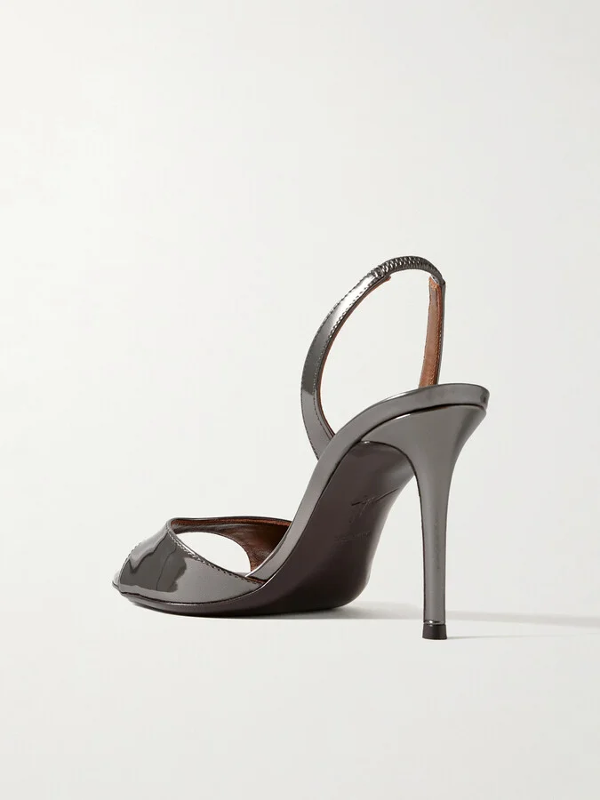 GIUSEPPE ZANOTTI - Clandestino Metallic Leather Sandals - Gray - Image 3