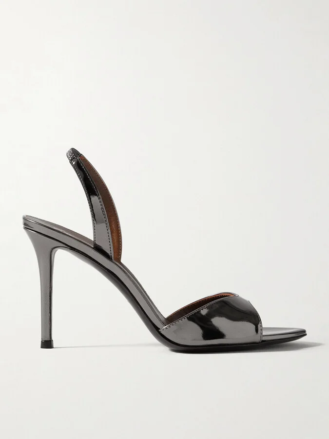GIUSEPPE ZANOTTI - Clandestino Metallic Leather Sandals - Gray