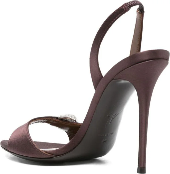 Giuseppe Zanotti Clandestino Satin Heel Sandals - Image 3
