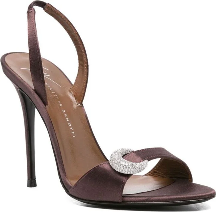 Giuseppe Zanotti Clandestino Satin Heel Sandals - Image 4