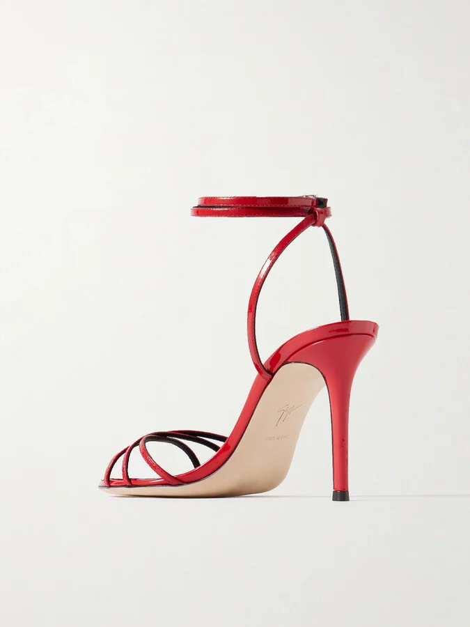 GIUSEPPE ZANOTTI - Clintry Patent-leather Sandals - Red - Image 3