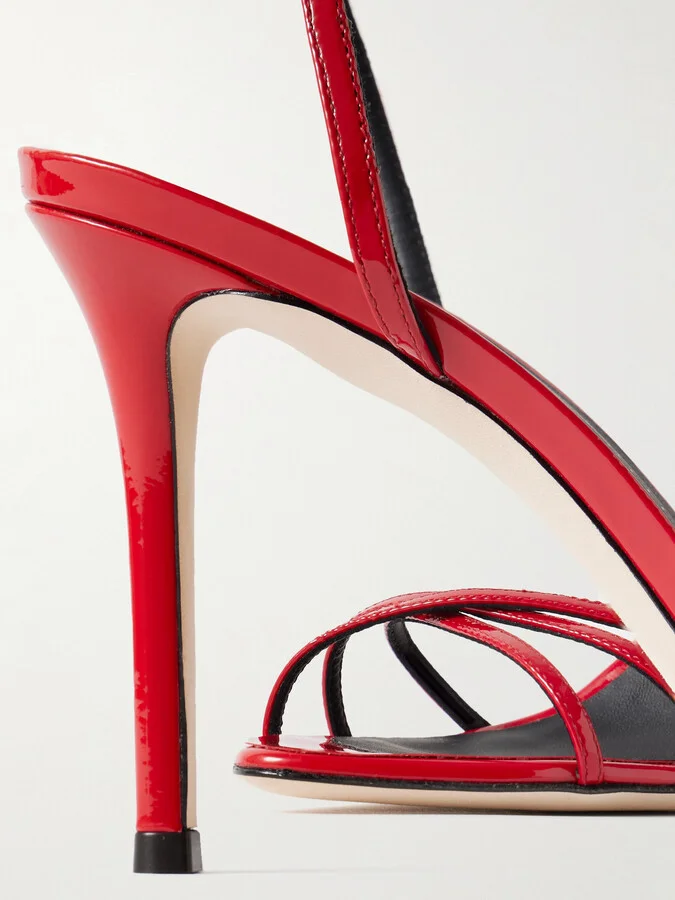 GIUSEPPE ZANOTTI - Clintry Patent-leather Sandals - Red - Image 4