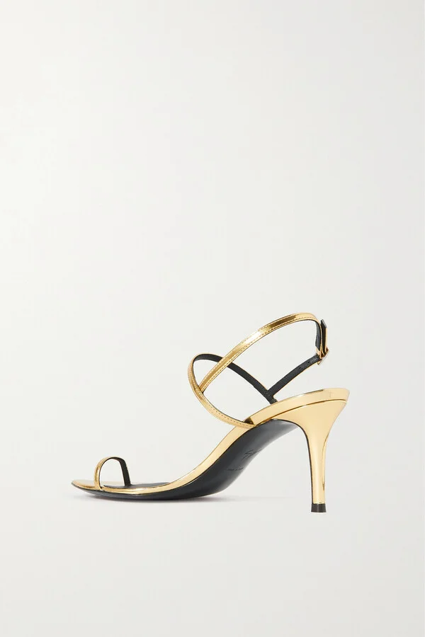 GIUSEPPE ZANOTTI - Come Bolla Metallic Leather Slingback Sandals - Gold - Image 3