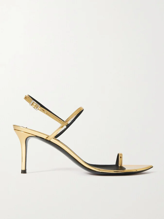 GIUSEPPE ZANOTTI - Come Bolla Metallic Leather Slingback Sandals - Gold