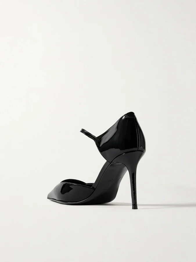 GIUSEPPE ZANOTTI - Crystal-embellished Patent-leather Pumps - Black - Image 3