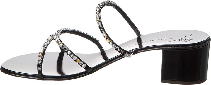 Giuseppe Zanotti Dark Colorful 40 Vinyl Sandal - Image 2