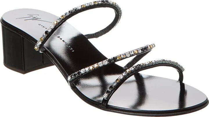 Giuseppe Zanotti Dark Colorful 40 Vinyl Sandal