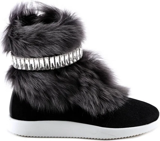 Giuseppe Zanotti Design Marly Fur Ankle Boots