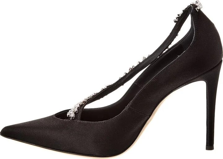 Giuseppe Zanotti Filipa Crystal 105 Satin Pump - Image 2