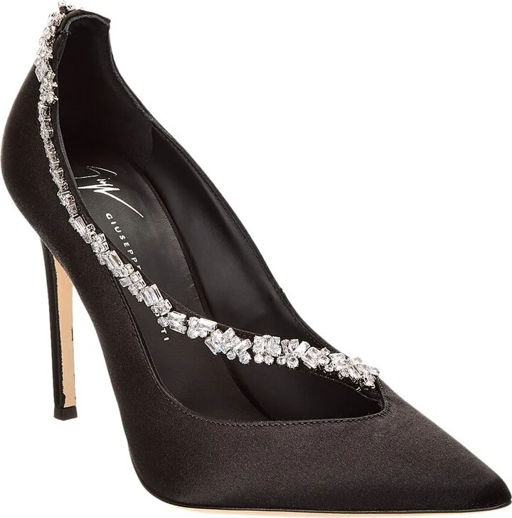 Giuseppe Zanotti Filipa Crystal 105 Satin Pump